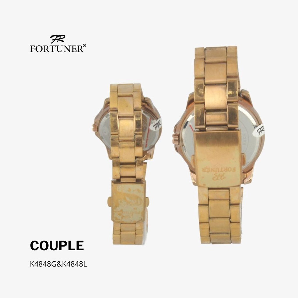 Fortuner Jam Tangan Couple Analog Water Resistant Rantai Shenandoah