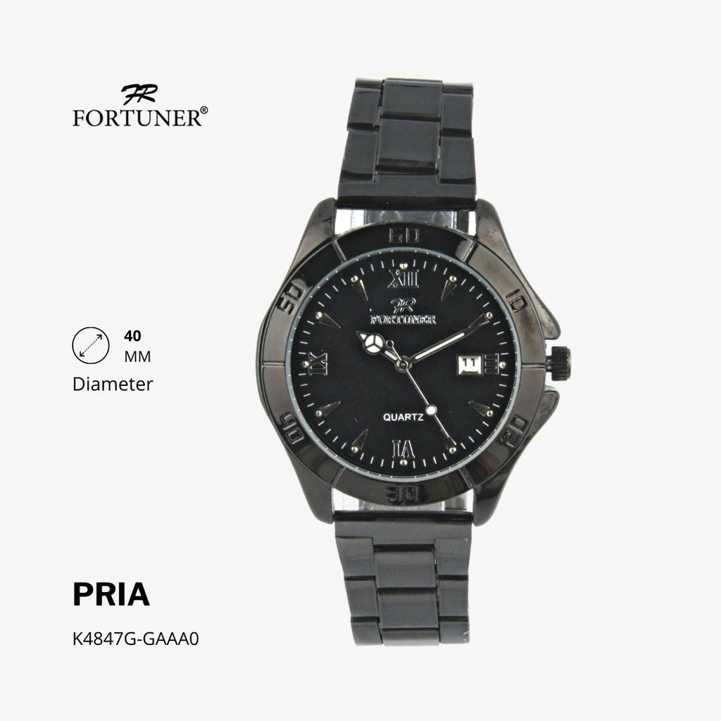 Fortuner Jam Tangan Fashion Analog Pria Water Resistant Rantai Hansel