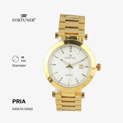 Fortuner Jam Tangan Analog Pria Water Resistant Rantai Theodore