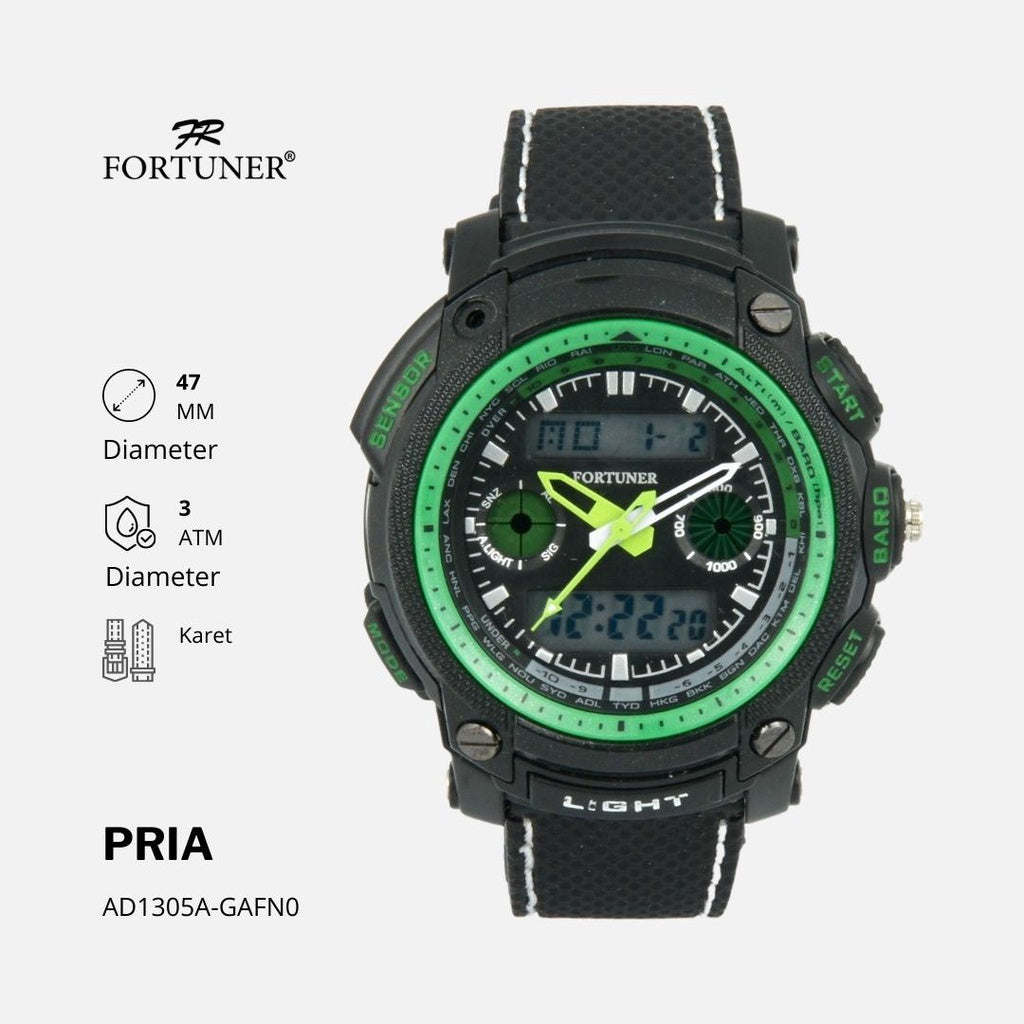 Fortuner Jam Tangan Pria Sport Digital-Analog Water Resist Rubber Ilario