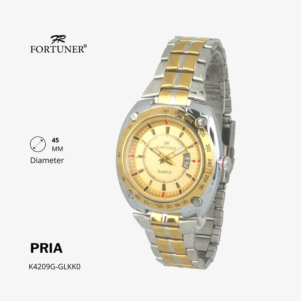 Fortuner Jam Tangan Fashion Pria Analog Water Resistant Rantai Stainless Deluxe Series Heywood