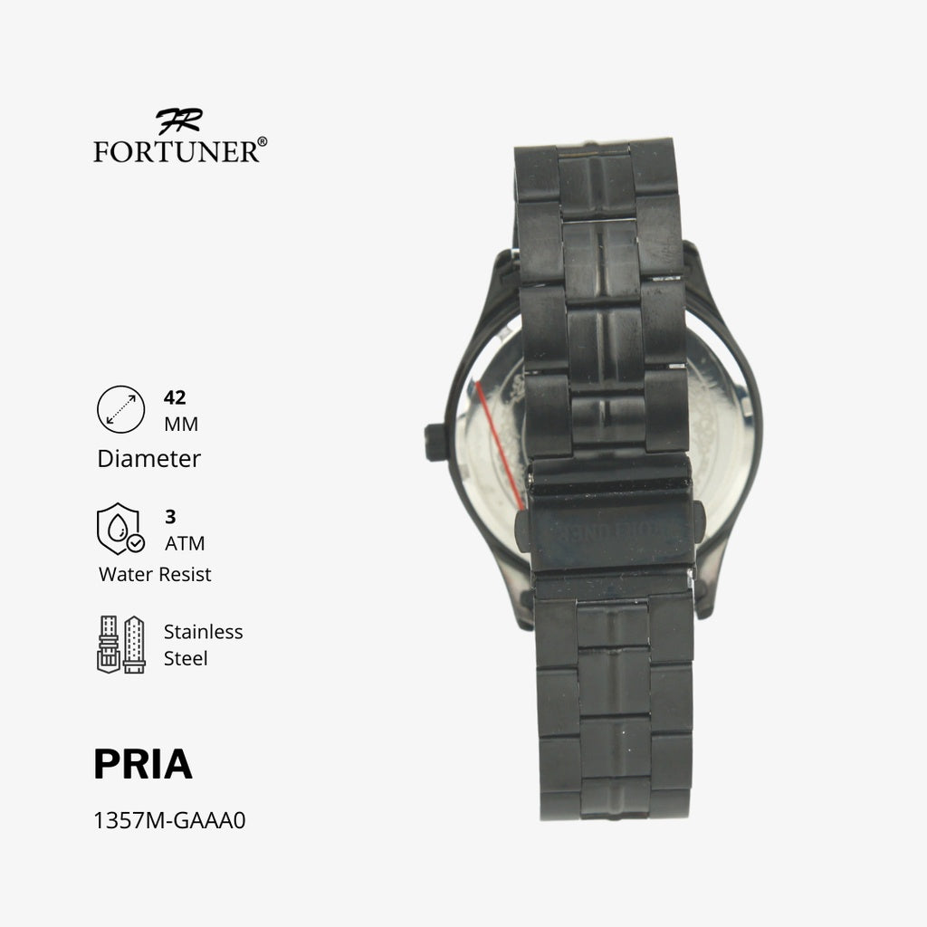 Fortuner Jam Tangan Pria Analog Water Resist Superior All Stainless Tyquonne