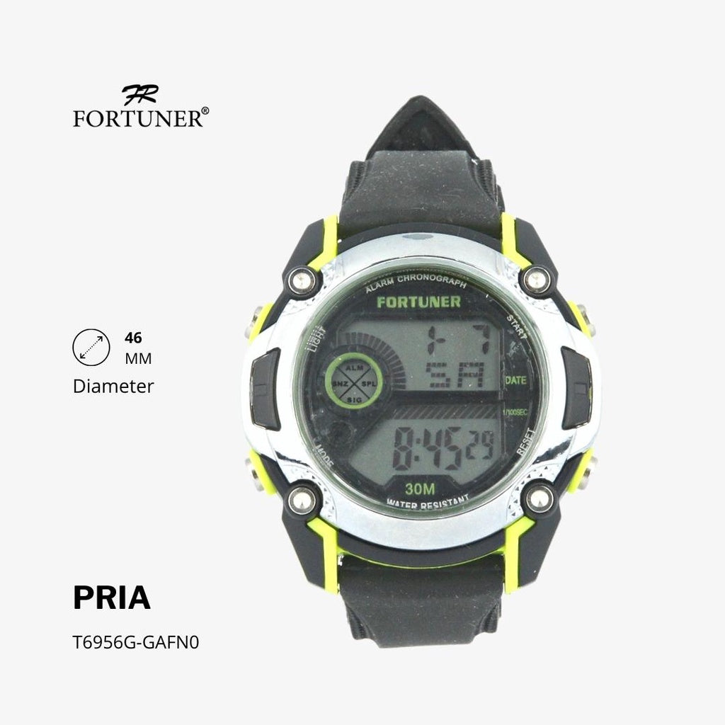 Fortuner Jam Tangan Sports Digital Pria Rubber Strap Water Resistant Guillermo