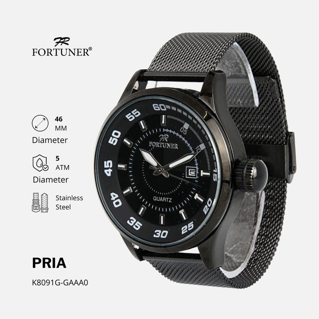 Fortuner Jam Tangan Pria Analog Sport Water Resistant Milanese Andric