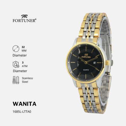 Fortuner Jam Tangan Couple Analog Water Resistant Rantai Larson