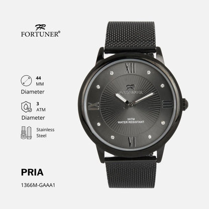 Fortuner Jam Tangan Pria Analog Water Resist Milanese Hisashi