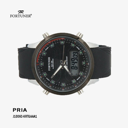 Fortuner Jam Tangan Pria Analog-Digital Water Resist Rubber Tirown