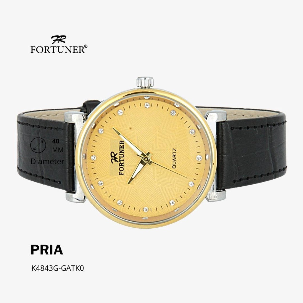 Fortuner Jam Tangan Classic Fashion Pria Analog Kulit Halvdan