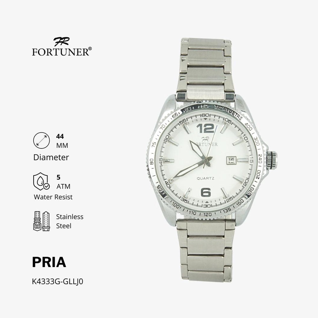 Fortuner Jam Tangan Analog Pria Water Resistant Rantai Wynnsfield