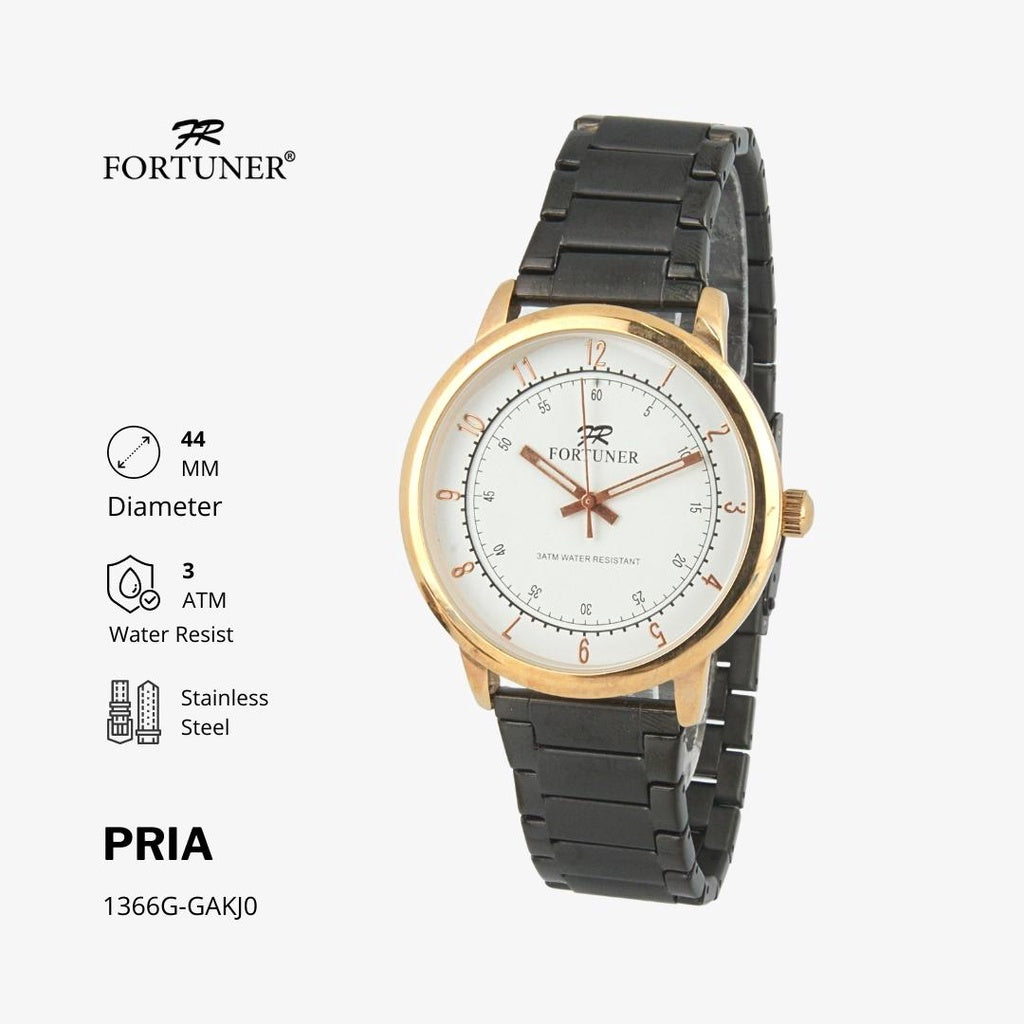 Fortuner Jam Tangan Analog Pria Water Resistant Rantai Hovan