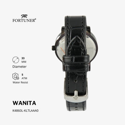 Fortuner Jam Tangan Analog Couple Kulit Water Resistant Tristan