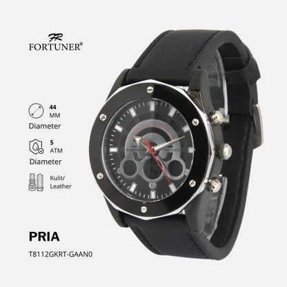 Fortuner Jam Tangan Strap Kulit Pria Original Bowen