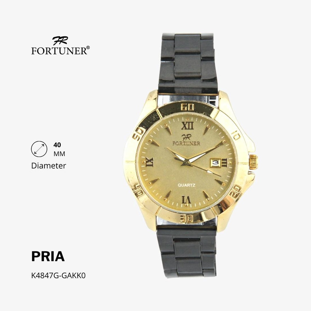 Fortuner Jam Tangan Fashion Analog Pria Water Resistant Rantai Hansel