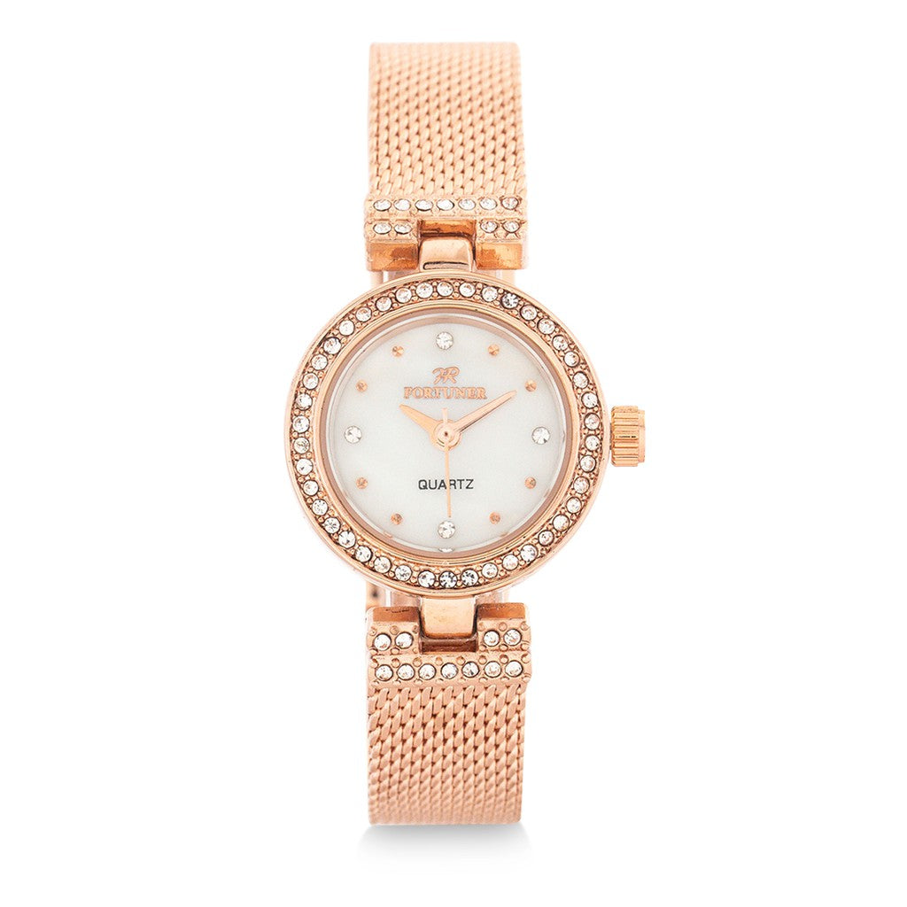 Fortuner Jam Tangan Analog Wanita Rosegold Water Resist Barbie