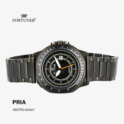 Fortuner Jam Tangan Water Resist Tahan Air Pria Analog Rantai Stainless Halvar