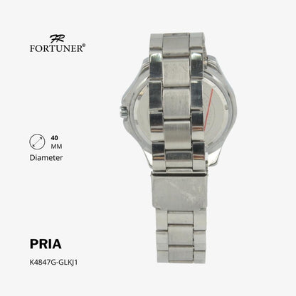 Fortuner Jam Tangan Analog Fashion Pria Water Resistant Rantai Halston