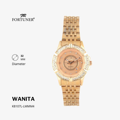 Fortuner Jam Tangan Wanita Analog Water Resist Tahan Air Rantai Stainless Yarina