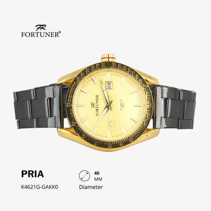 Fortuner Jam Tangan Analog Pria Classic Water Resistant Rantai Hilarion