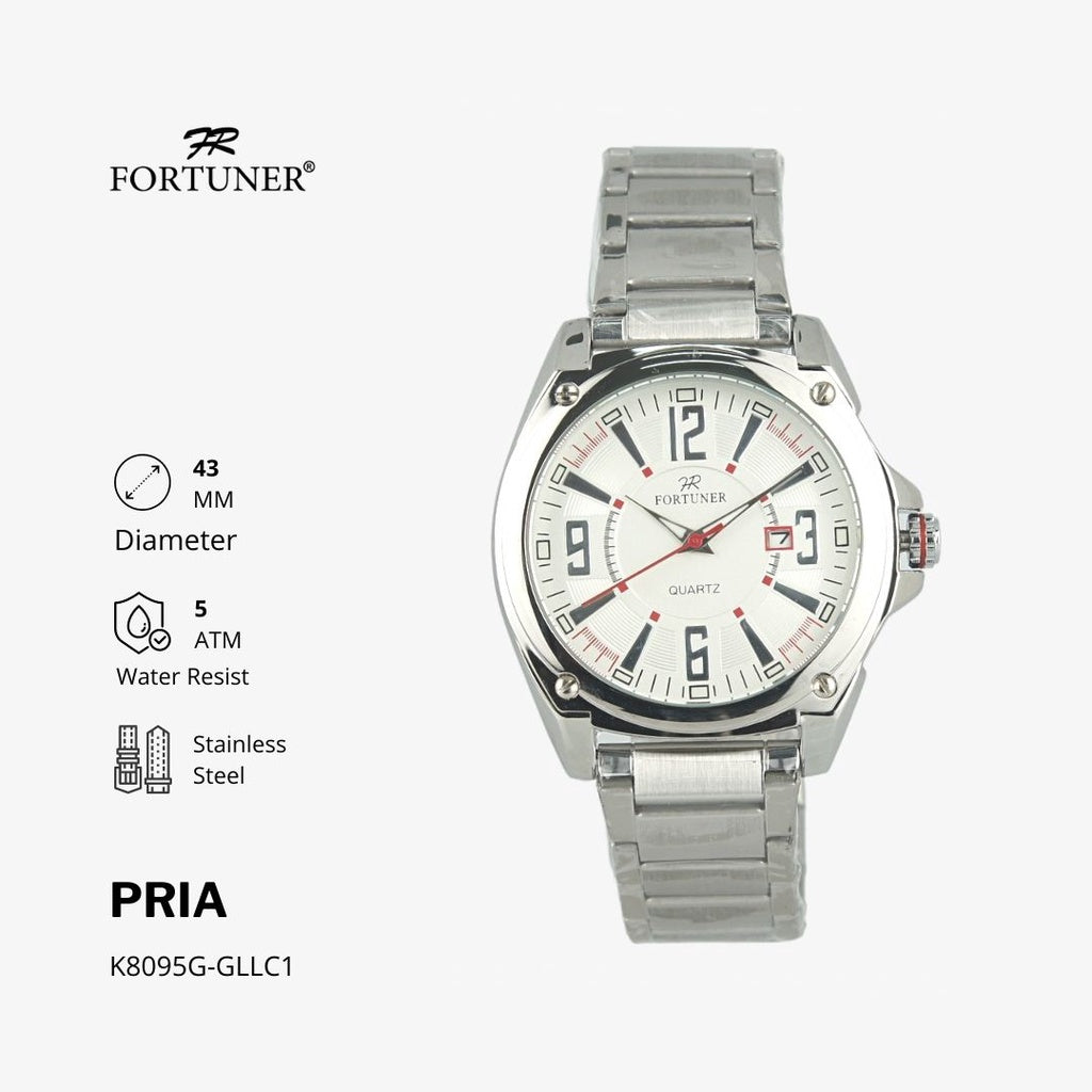 Fortuner Jam Tangan Analog Pria Water Resistant Rantai Huy