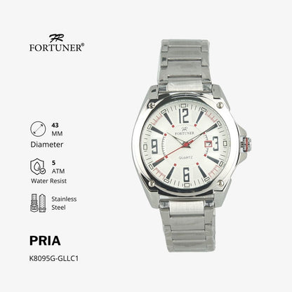 Fortuner Jam Tangan Analog Pria Water Resistant Rantai Huy