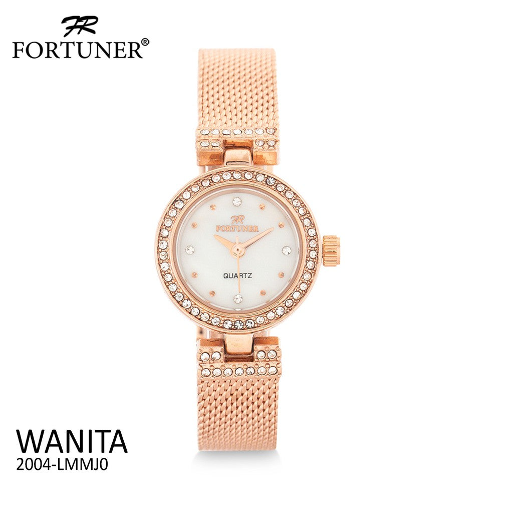 Fortuner Jam Tangan Analog Wanita Rosegold Water Resist Barbie