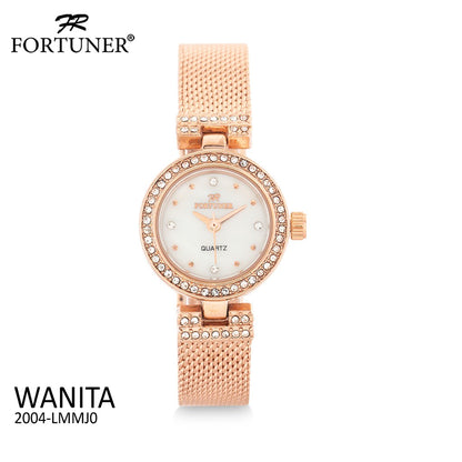 Fortuner Jam Tangan Analog Wanita Rosegold Water Resist Barbie