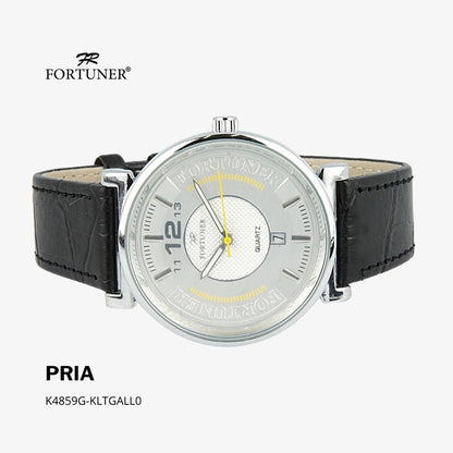 Fortuner Jam Tangan Analog Pria Kulit Water Resistant Aaron