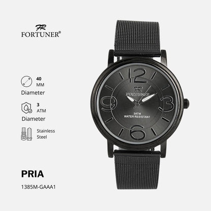 Fortuner Jam Tangan Couple Analog Water Resistant Rantai Pasir Milanese Marlowe