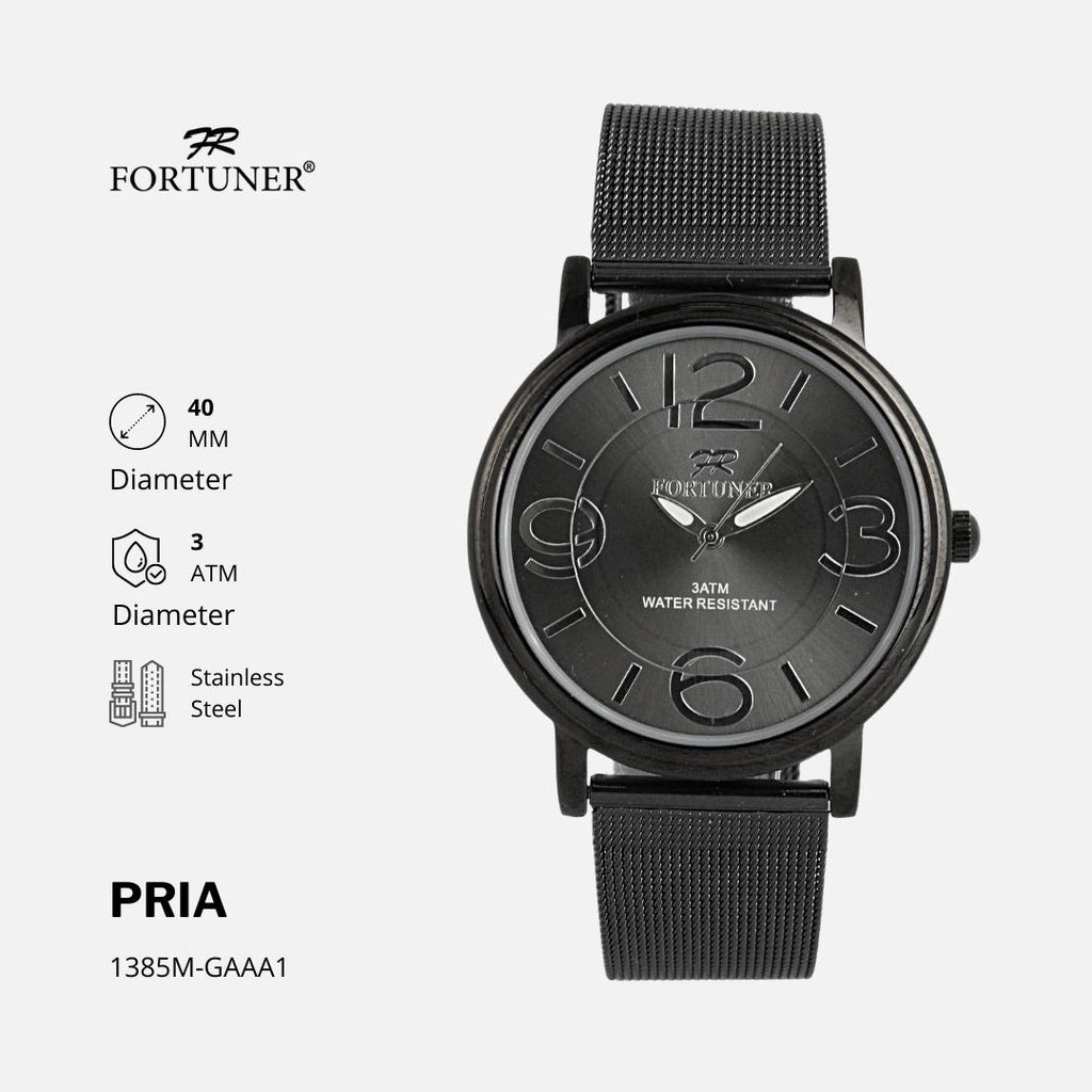 Fortuner Jam Tangan Pria Analog Water Resist Milanese Minoru