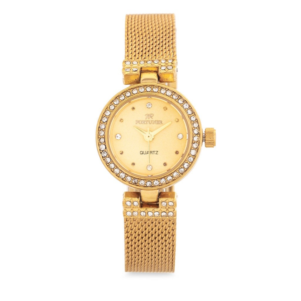 Fortuner Jam Tangan Analog Wanita Gold Water Resist Beverly