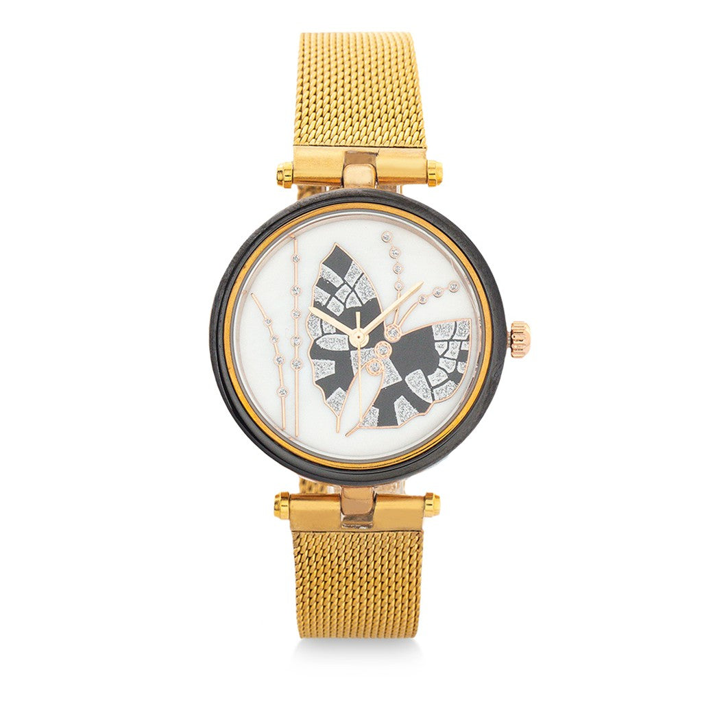 Fortuner Jam Tangan Wanita Analog Water Resistant Gold Aliki