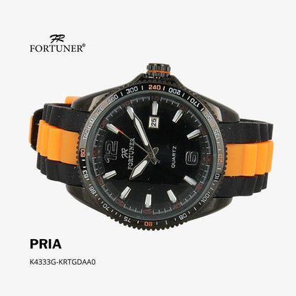 Fortuner Jam Tangan Analog Pria Water Resistant Rubber Wynstan