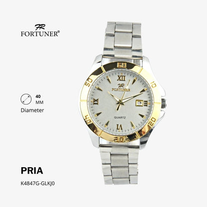 Fortuner Jam Tangan Fashion Analog Pria Water Resistant Rantai Hansel