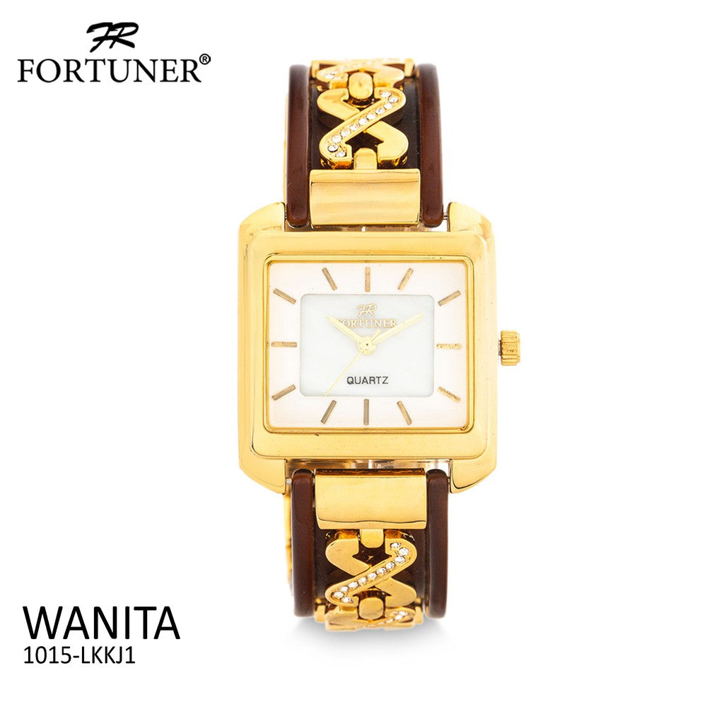 Fortuner Jam Tangan Analog Wanita Gold Water Resist Barbara