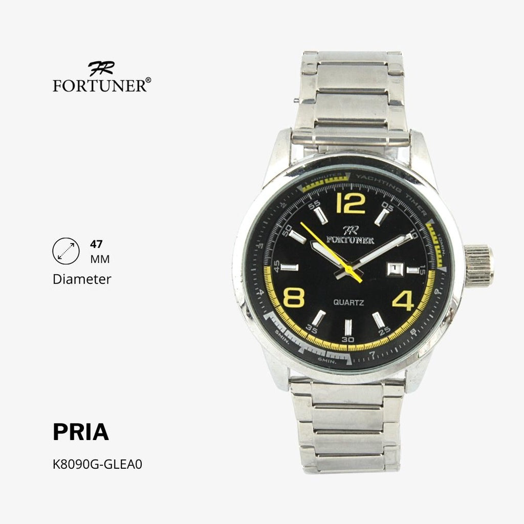 Fortuner Jam Tangan Analog Pria Water Resistant Rantai Hartleigh