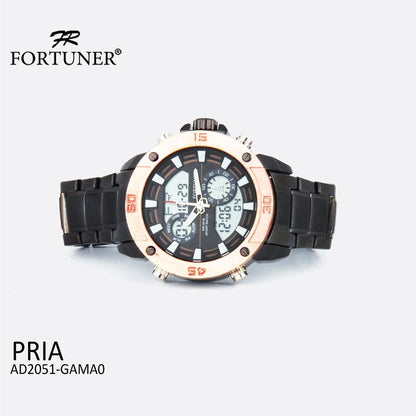 Fortuner Jam Tangan Digital Analog Pria Water Resistant Delles
