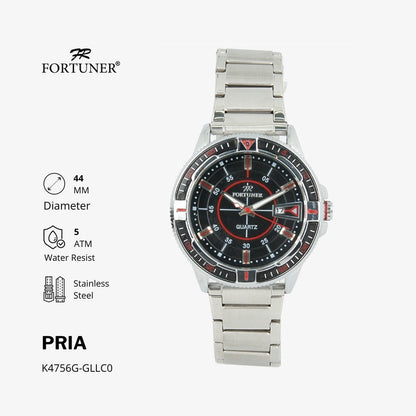 Fortuner Jam Tangan Analog Pria Water Resistant Rantai Hobert