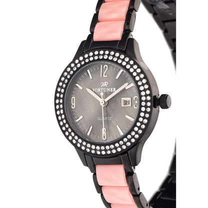 Fortuner Jam Tangan Analog Wanita Black Water Resist Carolina