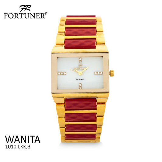 Fortuner Jam Tangan Analog Wanita Gold Water Resist Cecilia