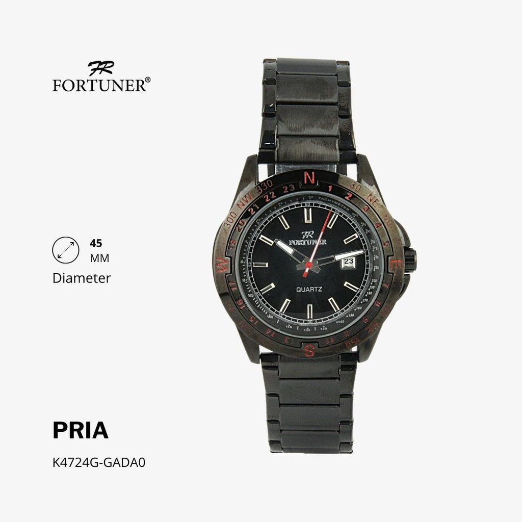 Fortuner Jam Tangan Analog Pria Water Resistant Rantai Hamid