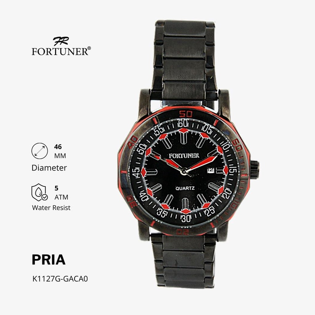 Fortuner Jam Tangan Analog Pria Water Resistant Rantai Hodge