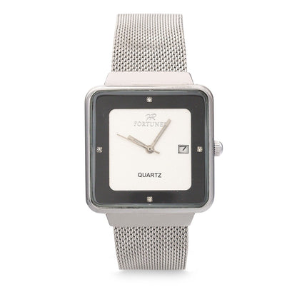 Fortuner Jam Tangan Analog Pria Silver Water Resistant Brayden