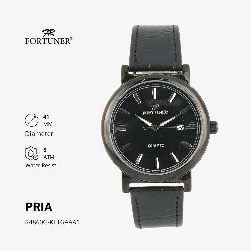 Fortuner Jam Tangan Analog Couple Kulit Water Resistant Tristan