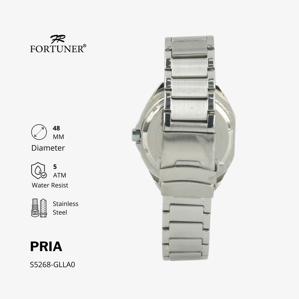 Fortuner Jam Tangan Analog Pria Water Resistant Rantai Hargun