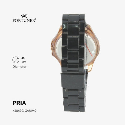 Fortuner Jam Tangan Fashion Analog Pria Water Resistant Rantai Hansel