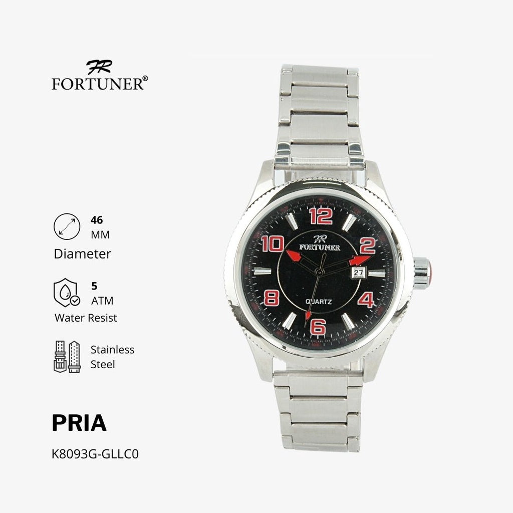 Fortuner Jam Tangan Analog Pria Water Resistant Rantai Haidar