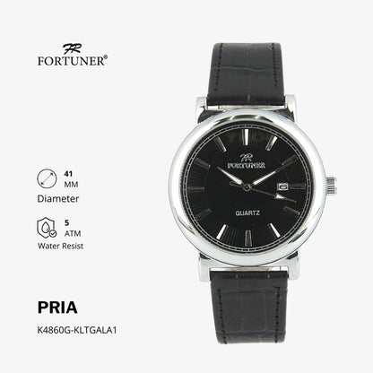 Fortuner Jam Tangan Analog Pria Kulit Water Resistant Anthony