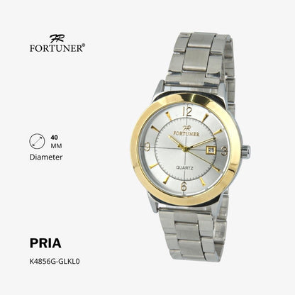 Fortuner Jam Tangan Fashion Classic Analog Pria Water Resistant Rantai Hyrum
