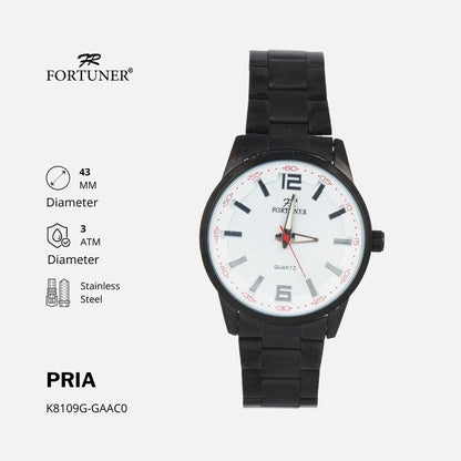 Fortuner Jam Tangan Pria Analog Rantai Water Resistant Daran