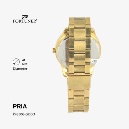 Fortuner Jam Tangan Analog Pria Water Resistant Rantai Hazzard